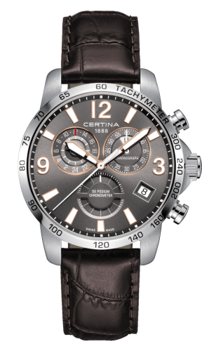 Certina - C034.654.16.087.01  DS Podium Chronograph GMT Stainless Steel / Grey / Strap