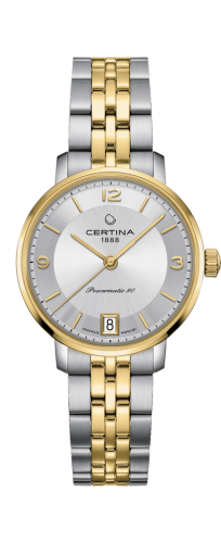 Certina - C035.207.22.037.02  DS Caimano Powermatic 80 Stainless Steel / Yellow Gold PVD / Silver / Bracelet