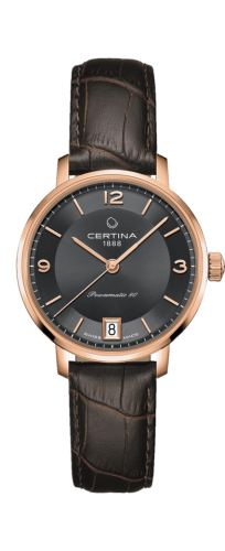 Certina - C035.207.36.087.00  DS Caimano Powermatic 80 Rose Gold PVD / Grey / Strap