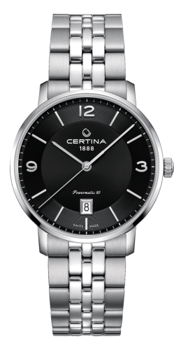 Certina - C035.407.11.057.00  DS Caimano Powermatic 80 Stainless Steel / Black / Bracelet