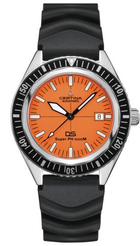 Certina - C037.407.17.280.10  DS Super PH500M Stainless Steel / Orange / Rubber