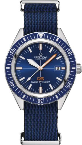 Certina - C037.407.18.040.10  DS Super PH500M Stainless Steel / Blue / Sea Turtle Conservancy