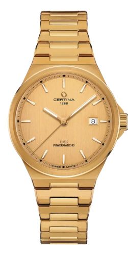 Certina - C043.407.33.361.00  DS-7 Powermatic 80 Yellow Gold / Champagne / Bracelet