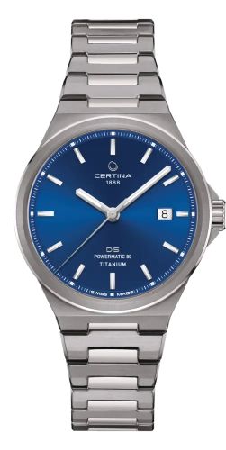 Certina - C043.407.44.041.00  DS-7 Powermatic 80 Titanium / Blue / Bracelet