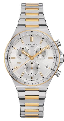 Certina - C043.417.22.031.00  DS-7 Chronograph Stainless Steel - Yellow Gold / Silver / Bracelet