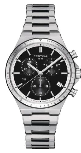 Certina - C043.417.22.051.00  DS-7 Chronograph Stainless Steel / Black / Bracelet