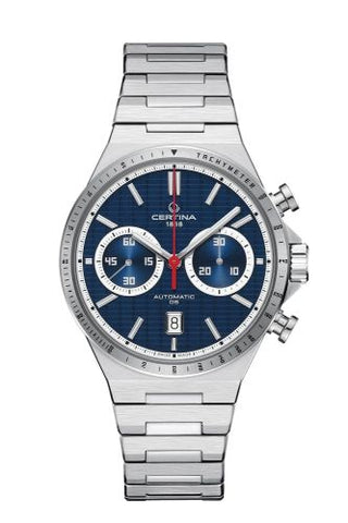 Certina - C043.427.11.041.00  DS-7 Chrono Auto Stainless Steel / Blue / Bracelet