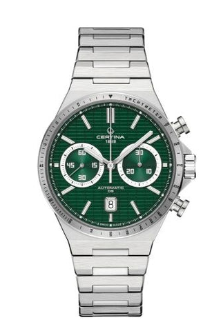 Certina - C043.427.11.091.00  DS-7 Chrono Auto Stainless Steel / Green / Bracelet