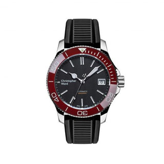 Christopher Ward - C60-38ADA2-S0RK0-RK  C60 Trident Pro 600 38MM Stainless Steel / Black / Red / Rubber