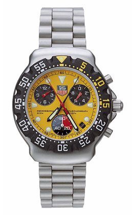 TAG Heuer - CA1213.BA0493  Formula 1 Chronograph Quartz Stainless Steel / Yellow / Bracelet