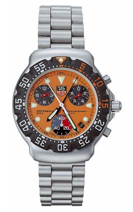 TAG Heuer - CA1214.BA0493  Formula 1 Chronograph Quartz Stainless Steel / Orange / Bracelet