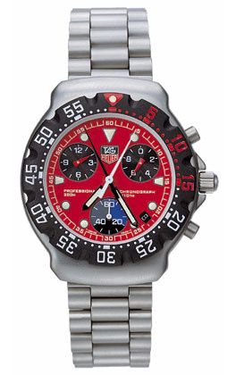 TAG Heuer - CA1215.BA0493  Formula 1 Chronograph Quartz Stainless Steel / Red / Bracelet