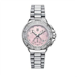 TAG Heuer - CAC1311.BA0852  Formula 1 Quartz Chronograph 37 Stainless Steel / Diamond / Pink MOP - Diamond / Bracelet