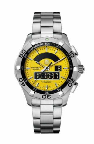 TAG Heuer - CAF1011.BA0821  Aquaracer 300M Chronotimer Stainless Steel / Yellow / Bracelet