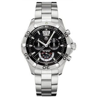 TAG Heuer - CAF101A.BA0821  Aquaracer 300M Quartz Chronograph 43 Stainless Steel / Black / Bracelet