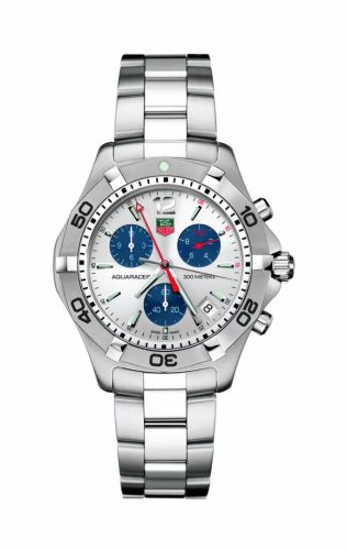 TAG Heuer - CAF1111.BA0803  Aquaracer 300M Quartz Chronograph 41 Stainless Steel / Silver / Bracelet