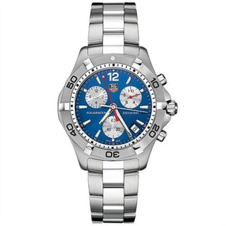 TAG Heuer - CAF1112.BA0803  Aquaracer 300M Quartz Chronograph 41 Stainless Steel / Blue / Bracelet