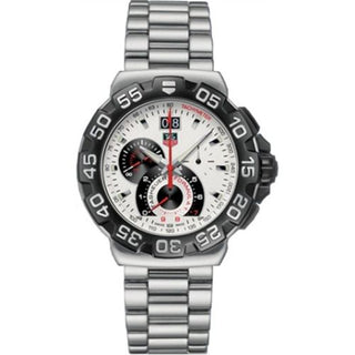 TAG Heuer - CAH1011.BA0860  Formula 1 Quartz Chronograph Big Date 44 Stainless Steel / White / Bracelet