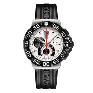 TAG Heuer - CAH1011.FT6026  Formula 1 Quartz Chronograph Big Date 44 Stainless Steel / White / Rubber