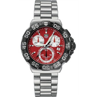 TAG Heuer - CAH1112.BA0850  Formula 1 Quartz Chronograph 41 Stainless Steel / Red / Bracelet