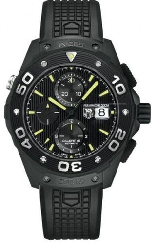 TAG Heuer - CAJ2180.FT6023  Aquaracer 500M Calibre 16 44 Titanium PVD / Black / Rubber