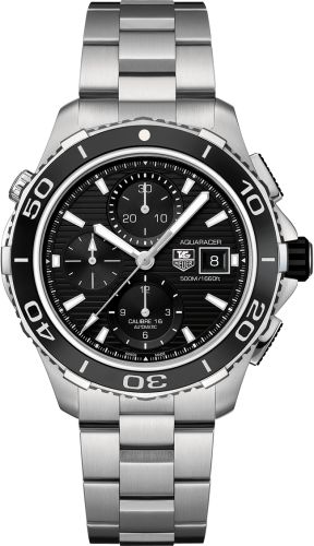 TAG Heuer - CAK2110.BA0833  Aquaracer 500M Calibre 16 43 Stainless Steel / Black / Bracelet