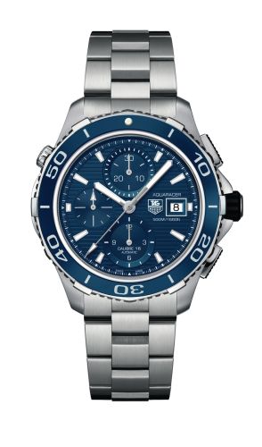 TAG Heuer - CAK2112.BA0833  Aquaracer 500M Calibre 16 43 Stainless Steel / Blue / Bracelet