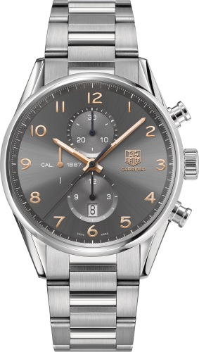 TAG Heuer - CAR2013.BA0799  Carrera Calibre 1887 43 Stainless Steel / Grey / Bracelet