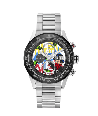 TAG Heuer - CAR201AA.BA0714  Carrera Calibre Heuer 01 43 Stainless Steel / Black Ceramic / Alec Monopoly