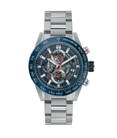 TAG Heuer Carrera Calibre Heuer 01 43 Stainless Steel / Blue Ceramic / Alligator (CAR201T.BA0766)