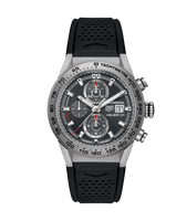 TAG Heuer Carrera Calibre Heuer 02T 45 Chronograph Tourbillon Ceramic / Calf / Ayrton Senna (CAR208Z.FT6046)