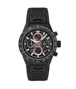 TAG Heuer - CAR2090.FT6088  Carrera Calibre Heuer 01 43 Black Ceramic / Stainless Steel / Rubber