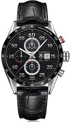 TAG Heuer - CAR2A10.FC6235  Carrera Calibre 1887 43 Stainless Steel / Black / Alligator