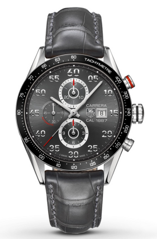 TAG Heuer - CAR2A11.FC6313  Carrera Calibre 1887 43 Stainless Steel / Grey / Alligator