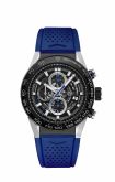 TAG Heuer - CAR2A1T.FT6052  Carrera Calibre Heuer 01 45 Stainless Steel / Skeleton / Rubber /  Blue Touch