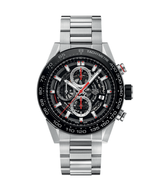 TAG Heuer - CAR2A1W.BA0703  Carrera Calibre Heuer 01 45 Stainless Steel / Skeleton / Bracelet