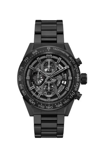 TAG Heuer - CAR2A91.BH0742  Carrera Calibre Heuer 01 45 Ceramic / Skeleton / Bracelet