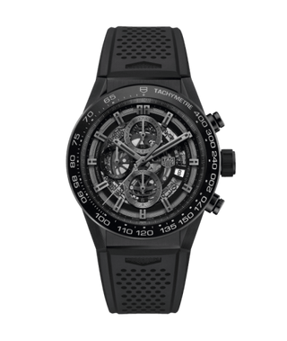 TAG Heuer - CAR2A91.FT6071  Carrera Calibre Heuer 01 45 Ceramic / Skeleton / Rubber