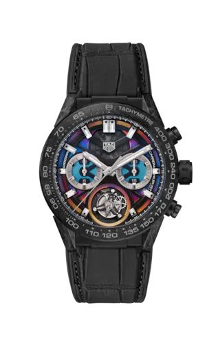 TAG Heuer - CAR5A8AF.FC6415  Carrera Calibre Heuer 02T 45 Chronograph Tourbillon Polychrome