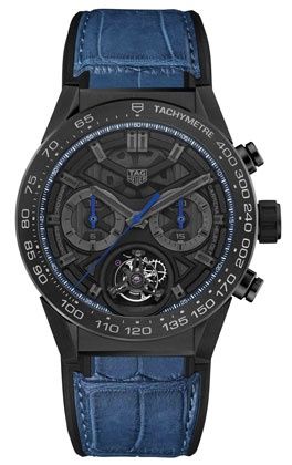 TAG Heuer - CAR5A8N.FC6448  Carrera Calibre Heuer 02T 45 Chronograph Tourbillon Ceramic / Japan