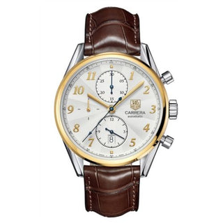 TAG Heuer - CAS2150.FC6291  Carrera Calibre 16 41 Heritage Stainless Steel / Yellow Gold / Silver / Alligator