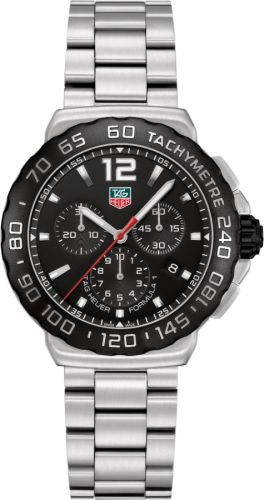 TAG Heuer - CAU1110.BA0858  Formula 1 Quartz Chronograph 42 Stainless Steel / Black / Bracelet