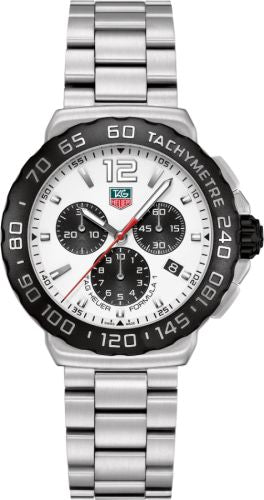 TAG Heuer - CAU1111.BA0858  Formula 1 Quartz Chronograph 42 Stainless Steel / White / Bracelet