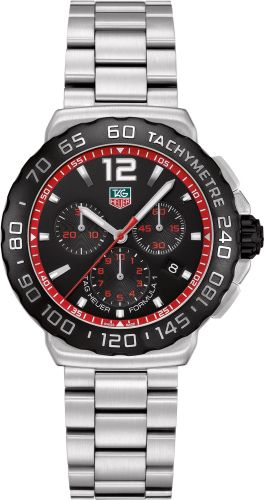 TAG Heuer - CAU1116.BA0858  Formula 1 Quartz Chronograph 42 Stainless Steel / Black / Bracelet