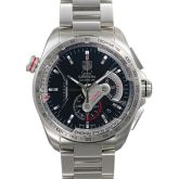 TAG Heuer - CAV5115.BA0902  Grand Carrera Calibre 36RS Caliper Chronograph Stainless Steel / Black / Bracelet