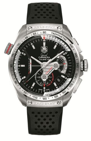 TAG Heuer - CAV5115.FT6019  Grand Carrera Calibre 36RS Caliper Chronograph Stainless Steel / Black / Rubber