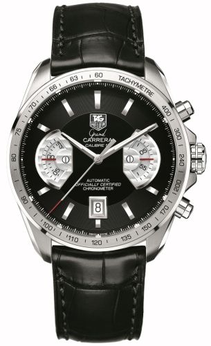 TAG Heuer - CAV511A.FC6225  Grand Carrera Calibre 17 RS 43 Stainless Steel / Black / Alligator