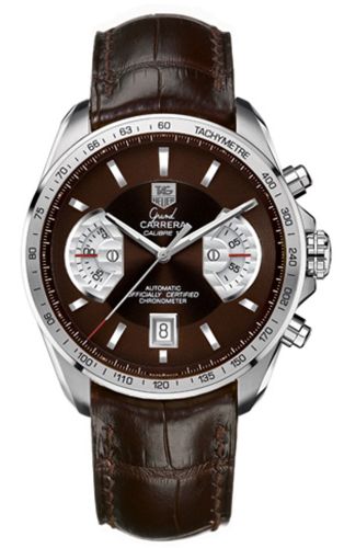 TAG Heuer - CAV511E.FC6231  Grand Carrera Calibre 17 RS 43 Stainless Steel / Brown / Alligator