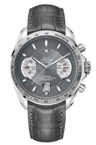 TAG Heuer - CAV511J.FC6312  Grand Carrera Calibre 17 RS 43 Stainless Steel / Grey / Alligator