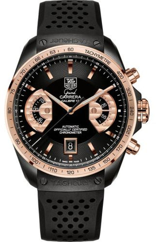 TAG Heuer - CAV518E.FT6016  Grand Carrera Calibre 17 RS2 43 PVD / Red Gold / Black / Rubber